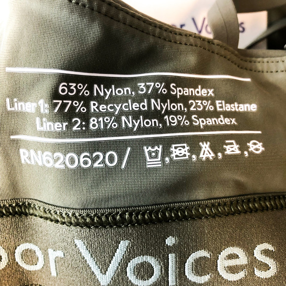 OUTDOOR VOICES SuperForm Zoom Sports Bra XS Green Tea Tree Double Strap NWT - Picture 9 of 11